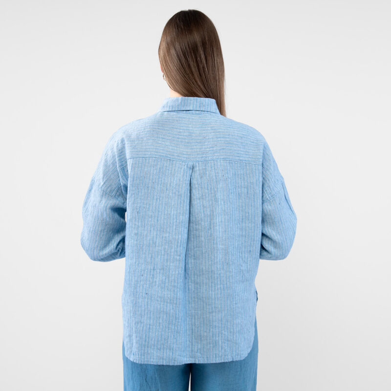 ODILE WEST Hemd blau gestreift – Bild 5