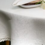 NORA Tischdecke runde (ovale) weiße