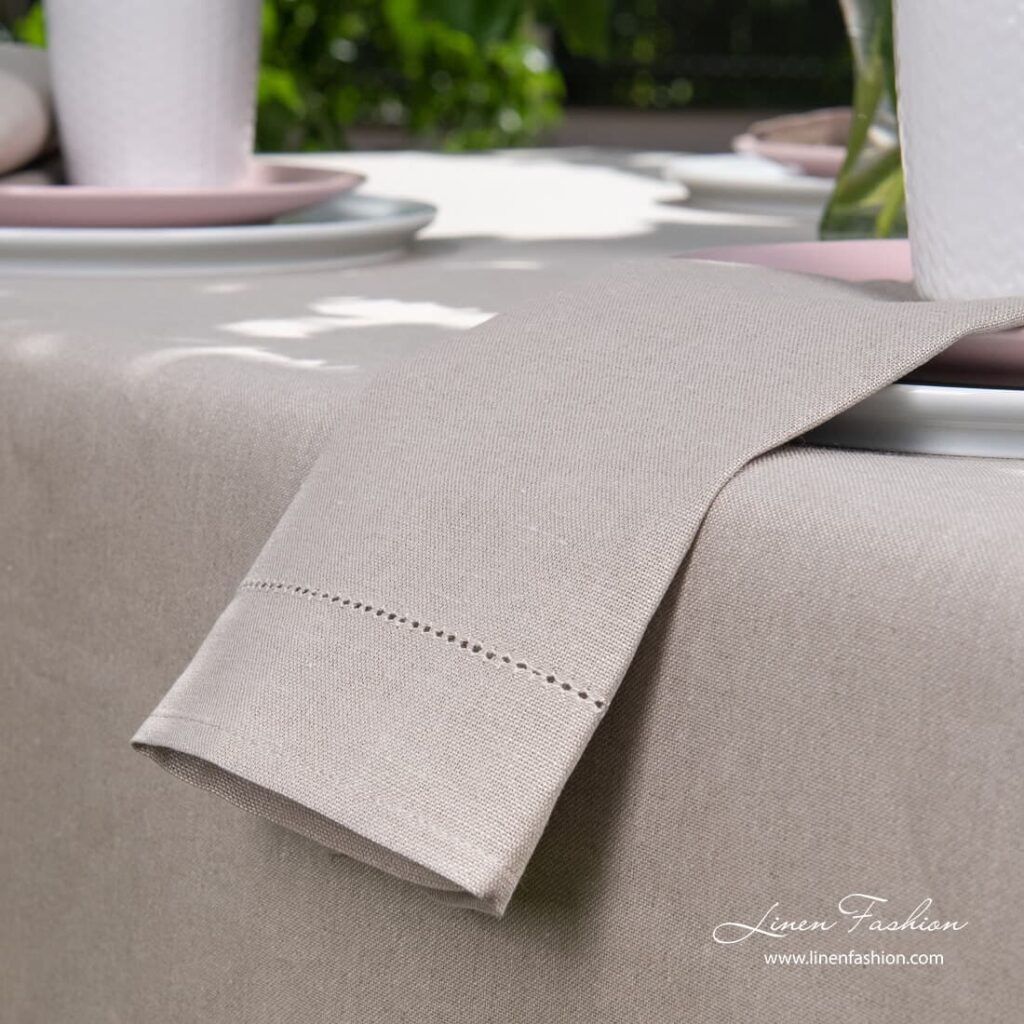 LUNA Serviette grau 1 Grey napkin, luna.