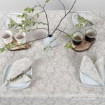 FLORA Serviette grau