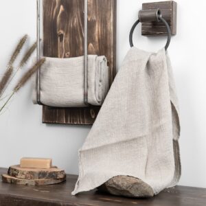 PURO Saunakilt naturgrau 9 Linen natural washed towel.