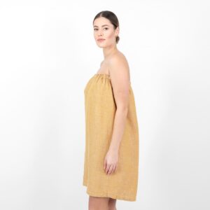 PURO Saunakilt gelb meliert 15 linen yellow wrap towel, for sauna