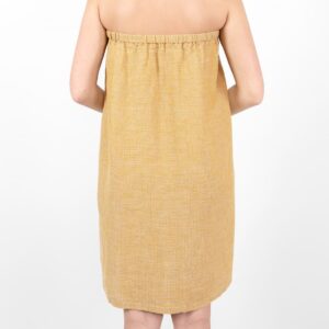PURO Saunakilt gelb meliert 18 linen yellow wrap towel, with elastic