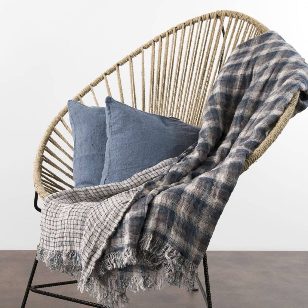 MIRGA Plaid grau 2 MIRGA Plaid grau – Bild 2