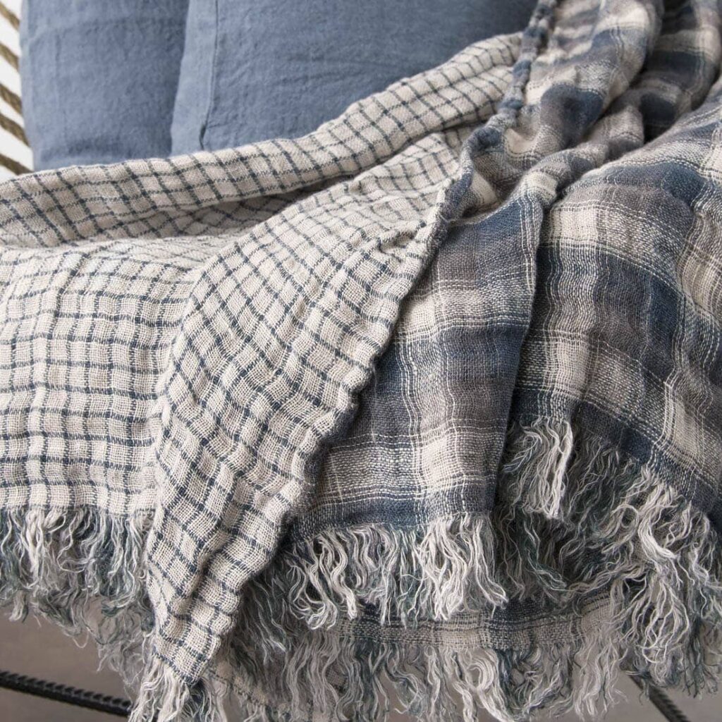 MIRGA Plaid grau 3 MIRGA Plaid grau – Bild 3