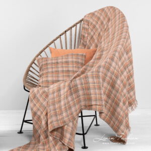 DIEGO Plaid kariert 12 checked linen throw with cushions.