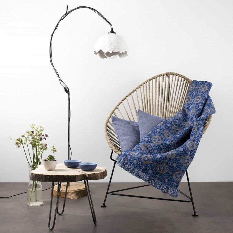 FLORE Plaid blau