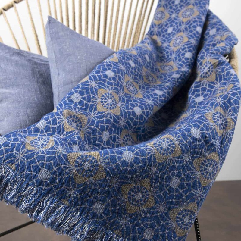 FLORE Plaid blau – Bild 2