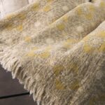 FLORE Plaid senfgelb