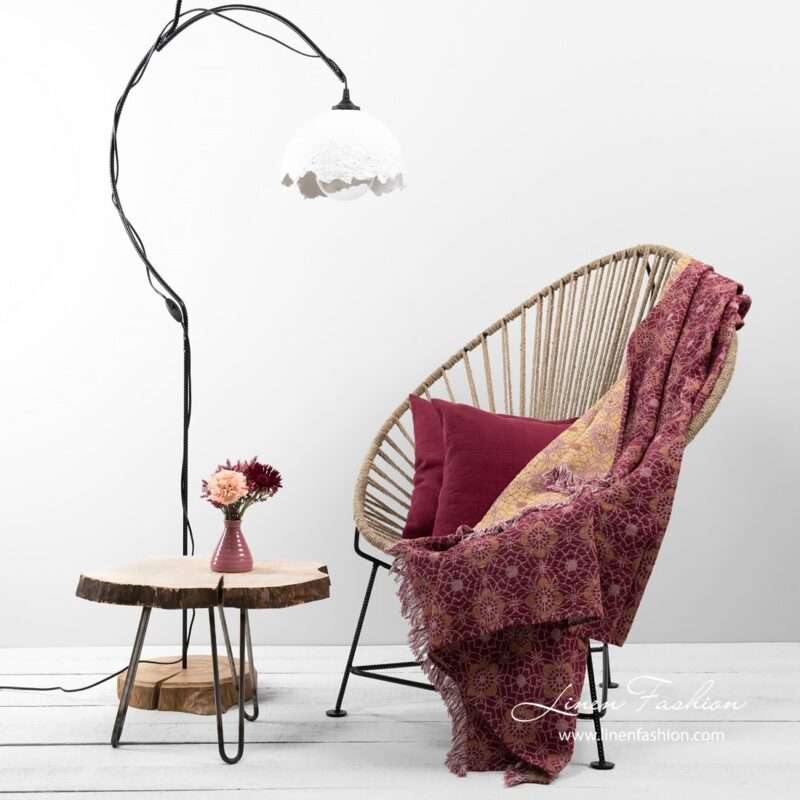 FLORE Plaid rot – Bild 2