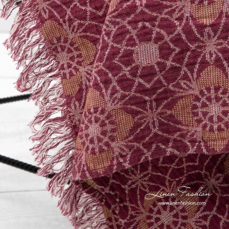 FLORE Plaid rot – Bild 3