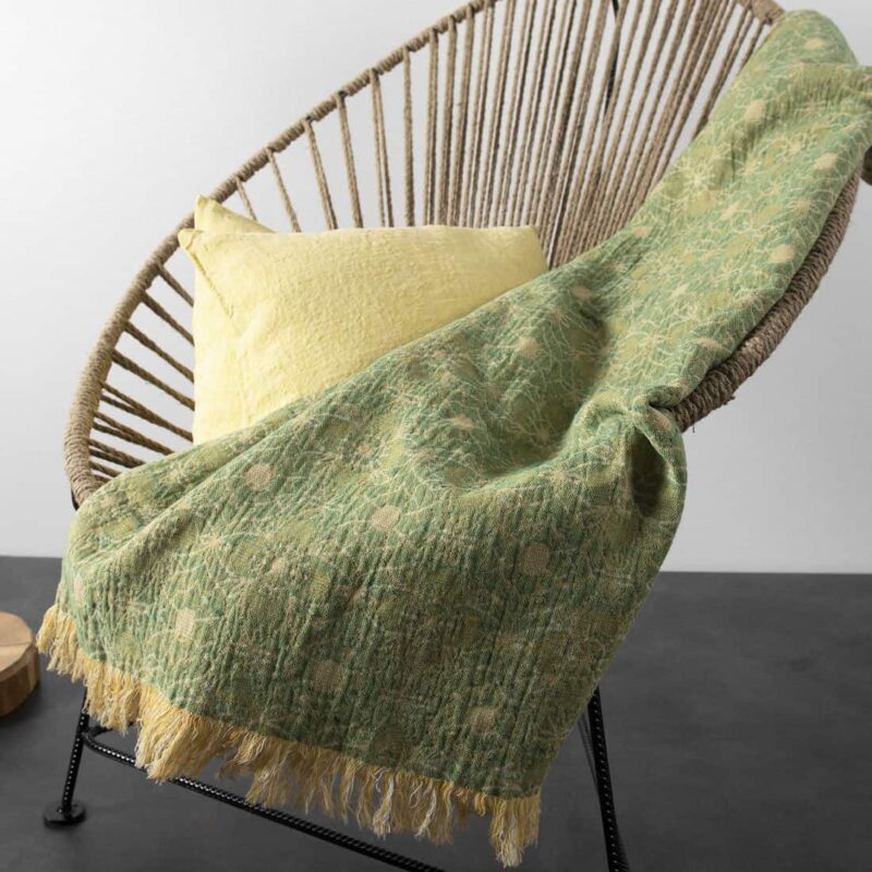 FLORE Plaid grün – Bild 2