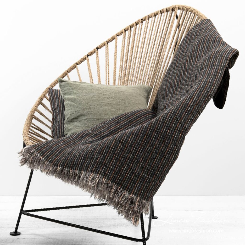 ADA Plaid gestreift 1 Grey blanket ADA.