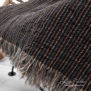 ADA Plaid gestreift 9 Linen grey blanket, ada.