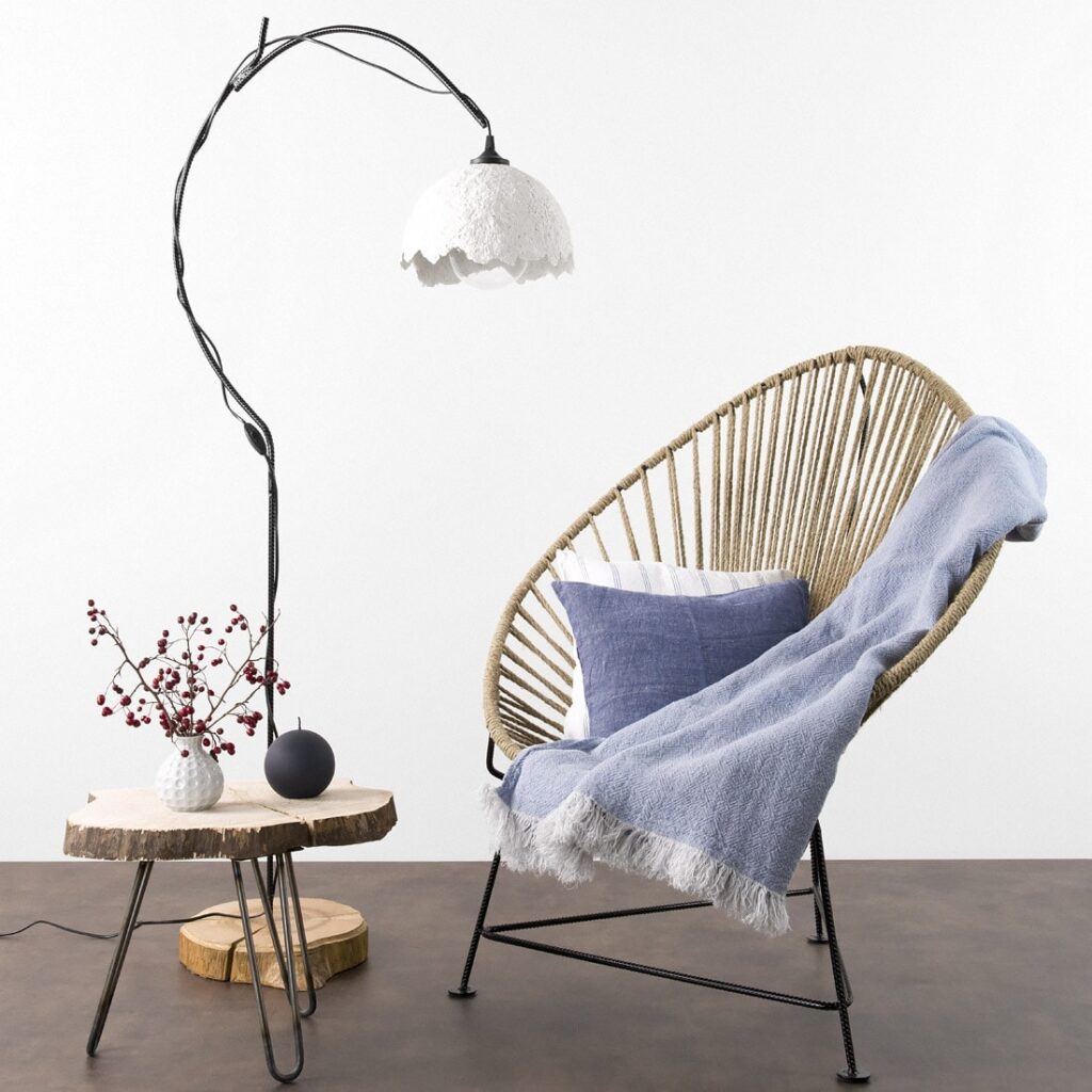 BIZA Plaid hellblau 1 BIZA Plaid hellblau