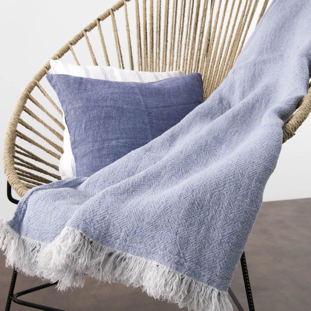 BIZA Plaid hellblau 3 BIZA Plaid hellblau – Bild 3