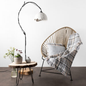 JARA Plaid grau 7 JARA grey linen blanket