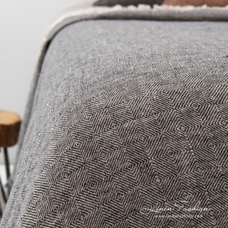 100% linen bedspread, grey.