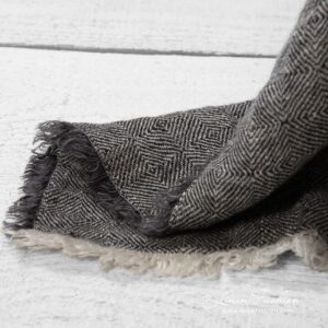 LEILA graue Tagesdecke 15 Grey coloured 100% linen bedspread.