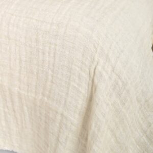 FONDA Tagesdecke vanille 17 white cream linen bedspread, soft touch