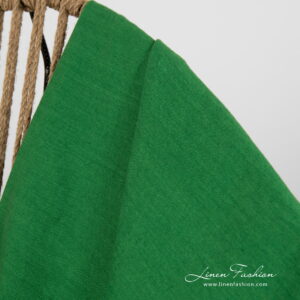 FOREST Plaid grün 13 linen green throw, washed.