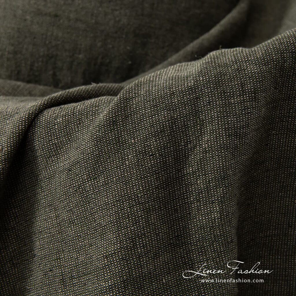 MOSSA Plaid grün 3 Pure linen blanket in moss green colour