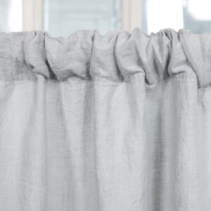 light grey linen curtains, with channel