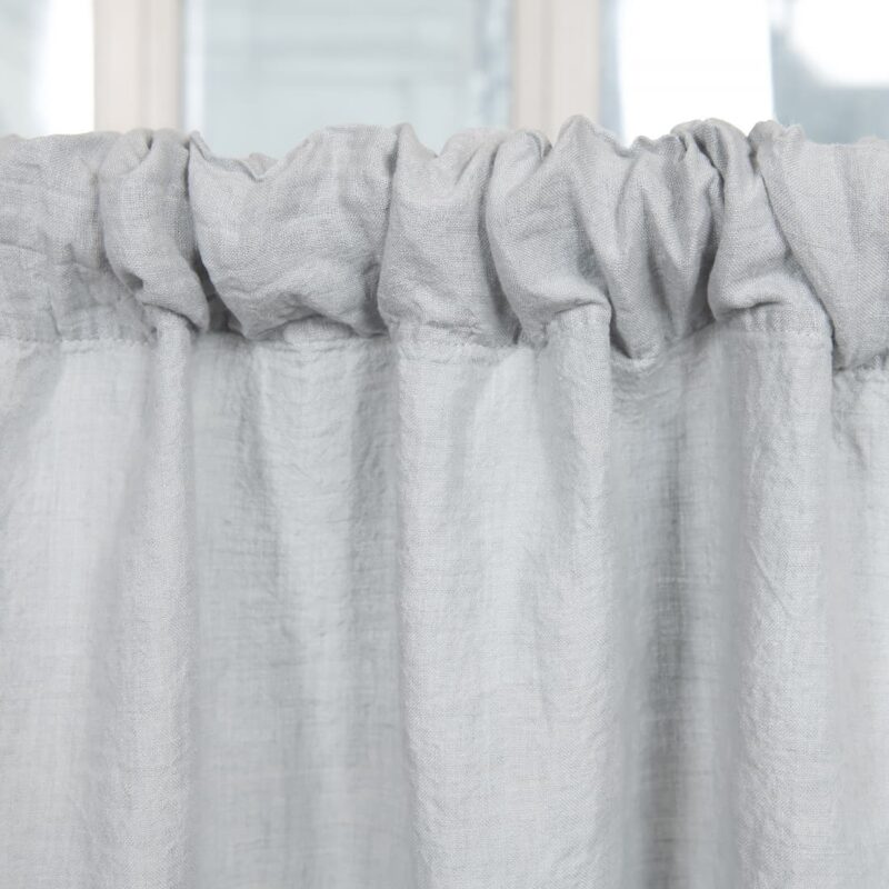 light grey linen curtains, with channel