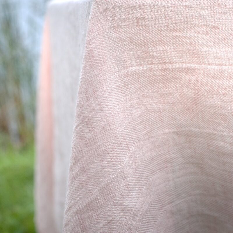 Pink linen tablecloth, 100% linen