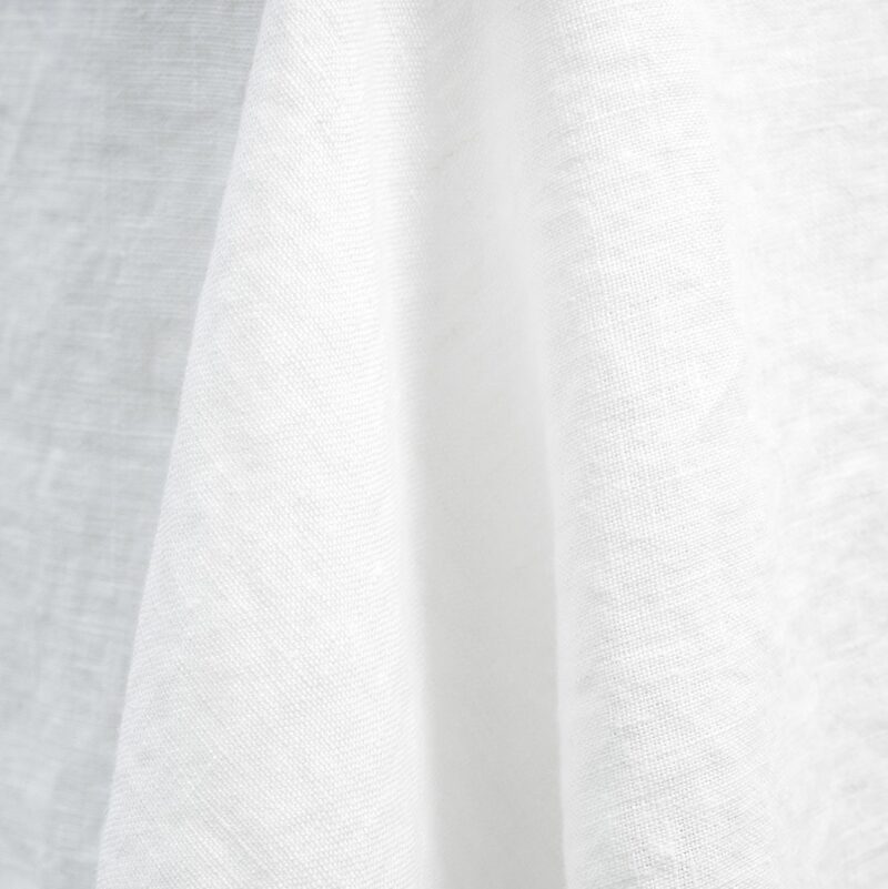 Off-white linen tablecloth, plain weave