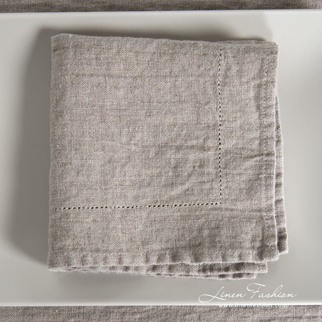 NARA Serviette naturgrau 1 NARA grey linen napkin