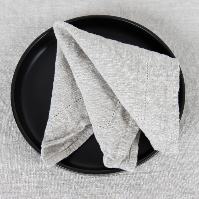 beige linen napkins, washed