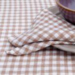VICHY Tischdecke braun
