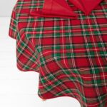 SCARLET Tischdecke runde (ovale) rot