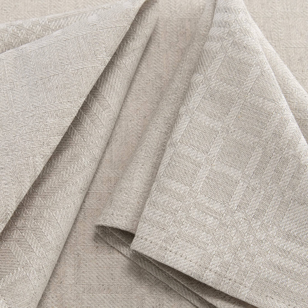 CAMPO Serviette grau 2 Beige linen cotton napkin, twill