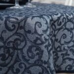 ATLANTA Tischdecke runde (ovale) blaue