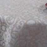 ATLANTA Tischdecke runde (ovale) graue