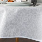 ATLANTA Tischdecke runde grau