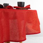 DONNA Tischdecke runde (ovale) rot