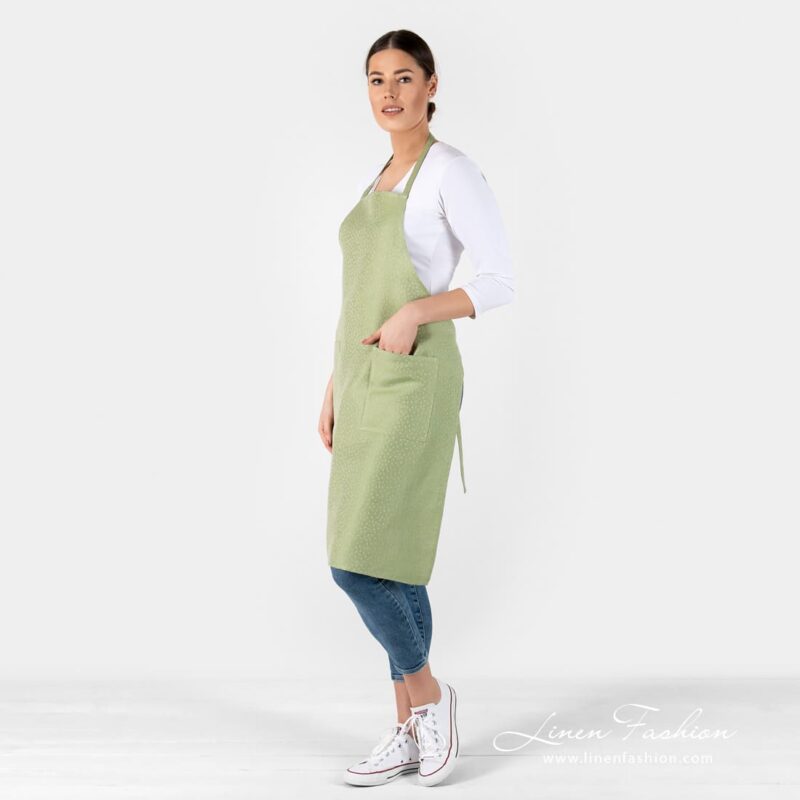 CANDY linen cotton apron with pockets