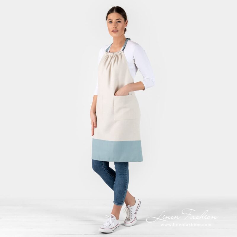 JAVA linen cotton apron in full size