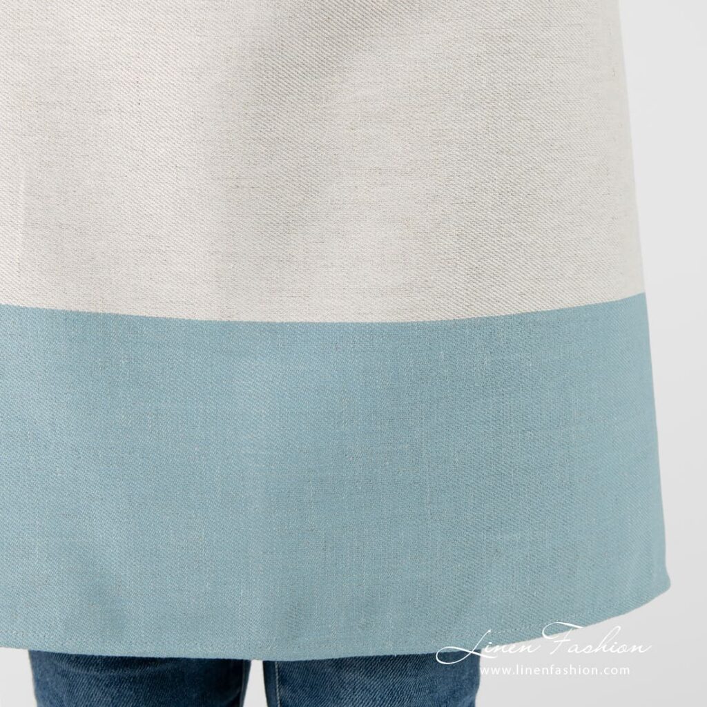 JAVA Schürze beige 5 JAVA linen cotton apron bottom detail