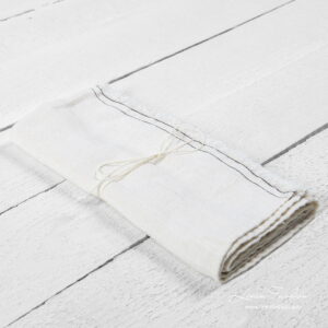 Küchentuch 10 3 White kitchen towel with fringe