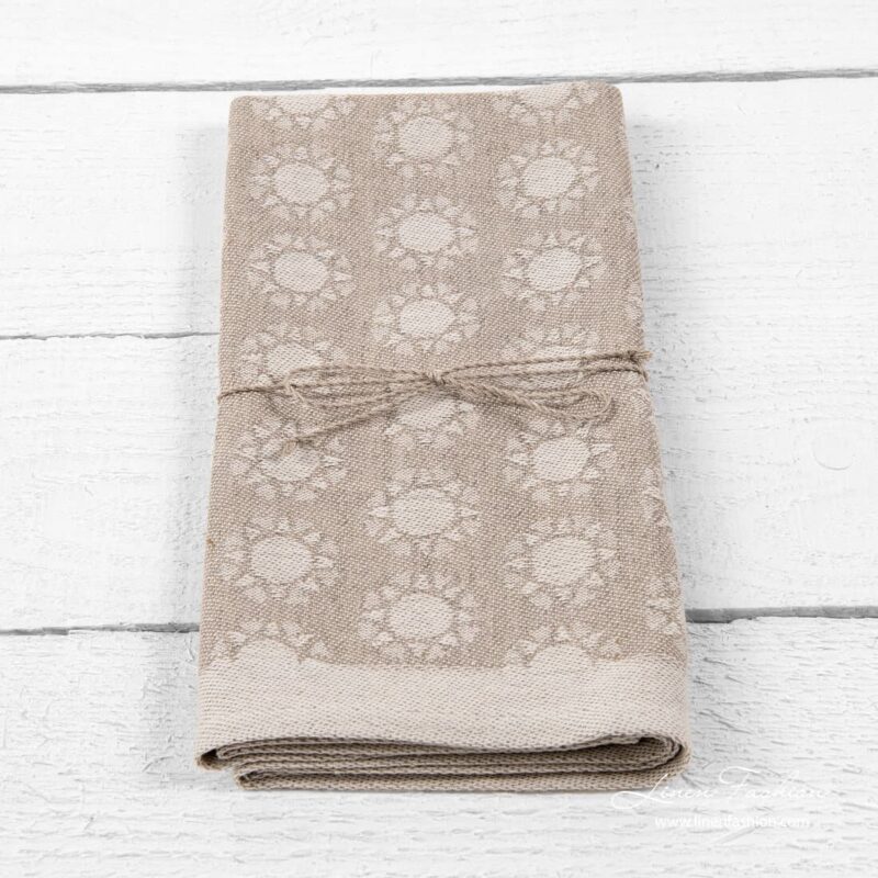Kitchen towel in grey color.