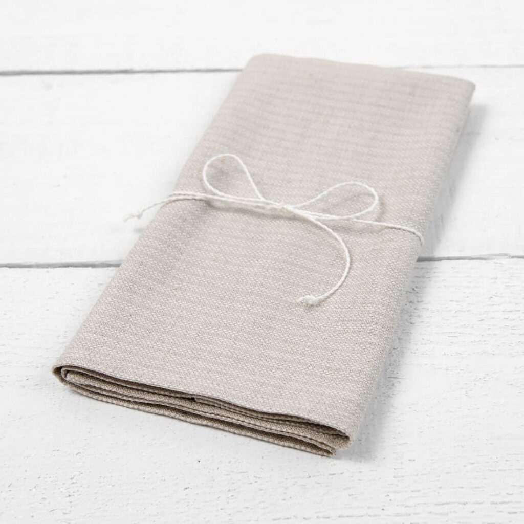 Küchentuch 59 1 linen cotton towel beige stripes