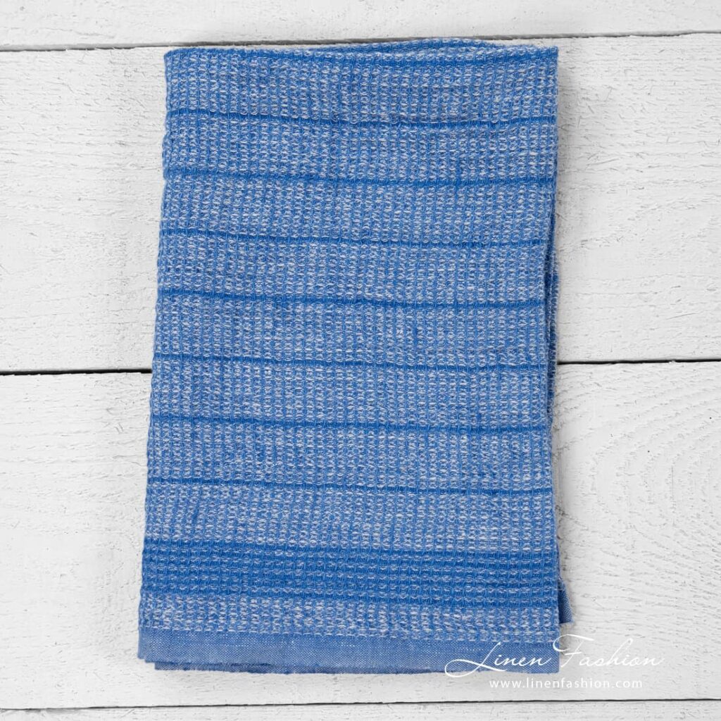 Küchentuch 33 2 Blue kitchen towel with stripes