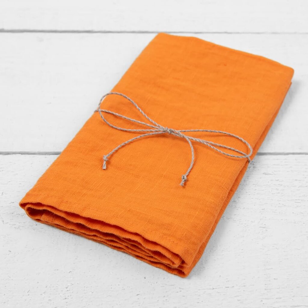 Küchentuch 55 1 linen towel washed orange