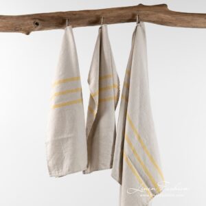 VILLA natural color linen towel
