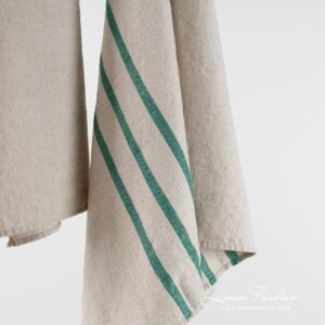 VILLA natural color towel with stripes