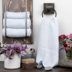 PURO Handtuch eisblau 5 PURO light blue linen towel